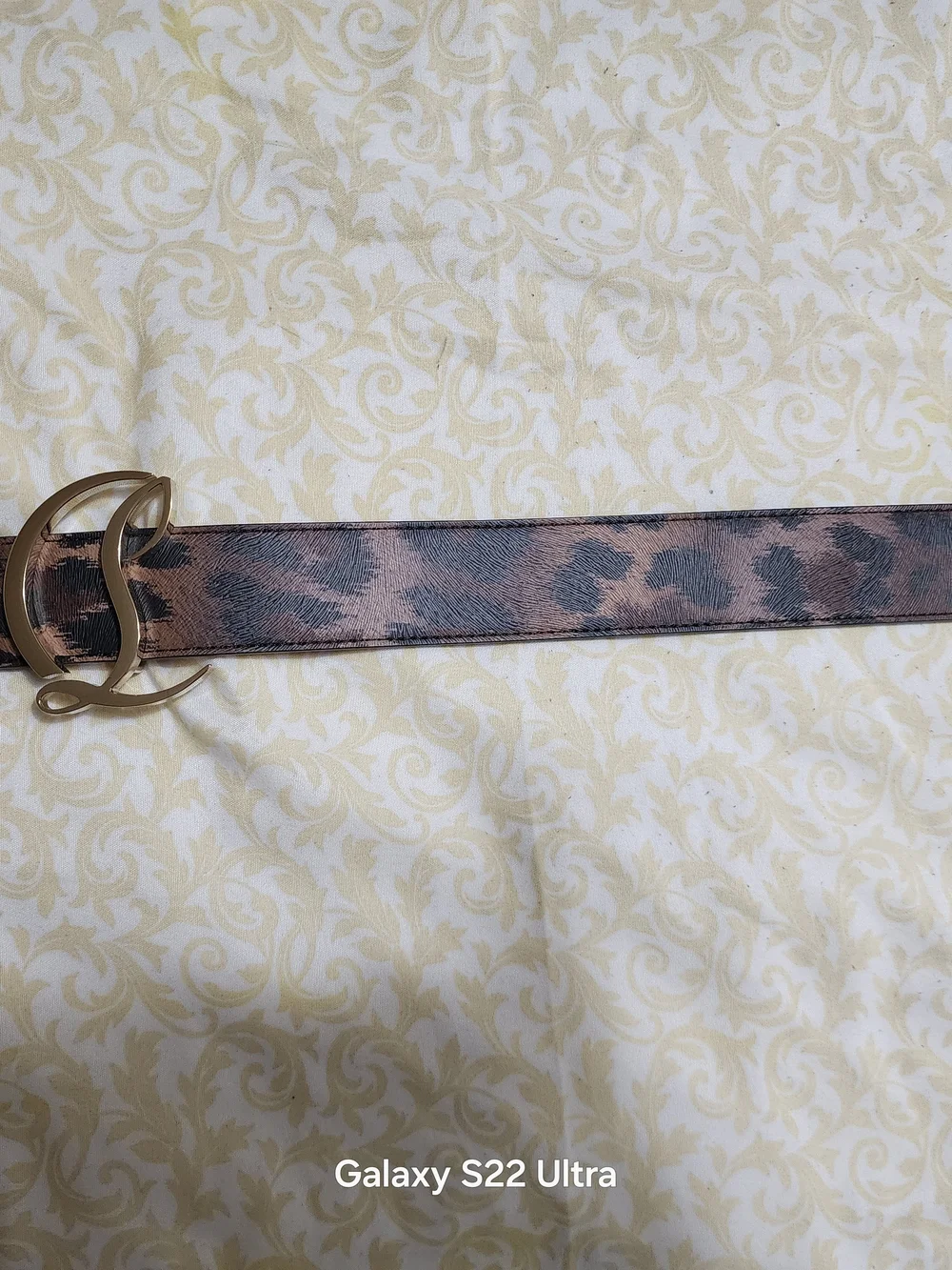 Christian Louboutin Leopard Print Leather Belt - Brown and Black